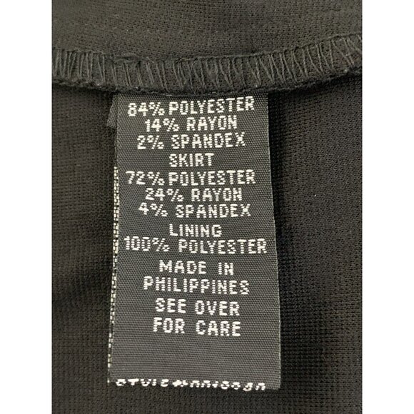 IZ Byer Emerald Green Animal Print & Black Peplum Dress Size 11 - Picture 11 of 11